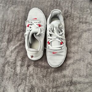 Nike White and Red Men's Sneakers